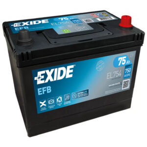Exide Dual EFB batteri m/modsat polstilling