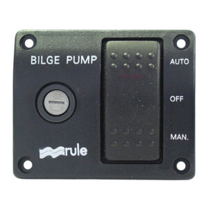 Rule pumpepanel med 3-vejs kontakt og sikringsholder