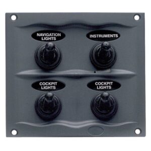 BEP Stænktæt el-panel med 4 kontakter
